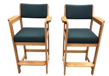 Oak Spectator Chairs / Bar Stools - #BR