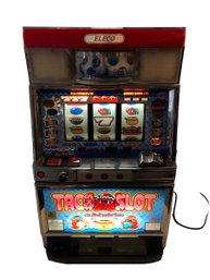 Vintage Japanese Pachislo Taco Slot Token Slot Machine With Tokens & Key, WORKS - #W1