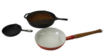 Vintage Skillets: Descoware (Made In Belgium), Griswold & Unbranded - #S10-3