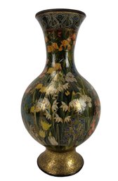 Kashmir Hand Painted Lacquered Papier-mache Vase - #S7-2