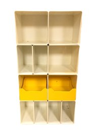 Vintage Space Age Plastic Cubby Shelf - #BR