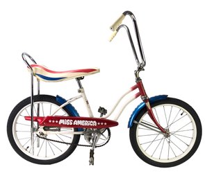 1970s Huffy Miss America Bicentennial Bicycle With Original American Flag Banana Seat - #BR