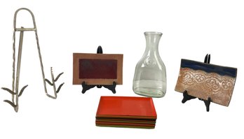 Mid-Century Modern Otagiri OMC Melamine Trays, Studio Pottery Trays, Art Easel & More - #S19-3