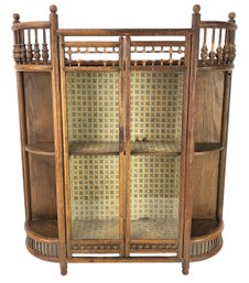 Victorian Stick & Ball Curio Display Cabinet - #BT-F