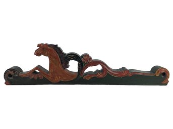 Carved Wood Horse Architectural Element - #S6-3