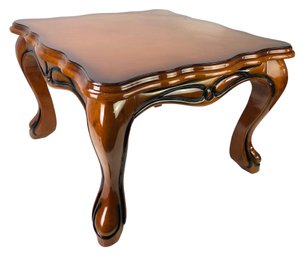 Queen Anne Style Wood End Table - BR