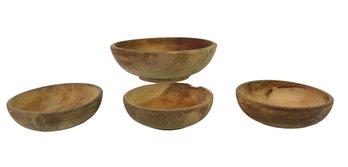 Vintage Turned Wood Salad Bowl Set - #S16-4