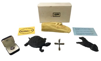 Save The Whale Collection Eagle, Brass Cross Pendant, Turtle Trinket Box & More - #S16-2