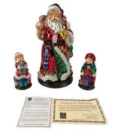 Thomas Pacconi Classics Mercury Glass Santa, Girl & Boy Figures - #S3-4