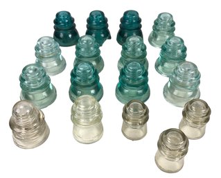 Collection Of Glass Insulators By Whitall Tatum Co. & Hemingway - #S11-3