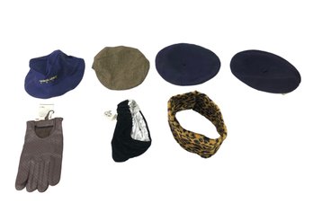 Collection Of Basque Wool Berets, Calvin Klein Drivng Gloves & More - #S16-4