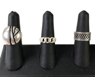 Collection Of Sterling Silver Rings (Sizes: 6.25, 7.5) - #JC-B