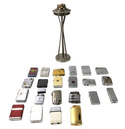 Collection Of Vintage Lighters: Seattle Space Needle, Scripto, Hadson & More - #S7-3