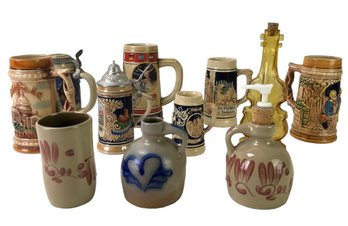 Beer Steins & Signed Stoneware Pottery: 1988 Seoul Olympics, Gerzit Gerz Germany & More - #S3-4
