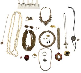 Collection Of Costume Jewelry: Bucherer Pendant Watch & More - #S14-3