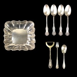 Sterling Silver: Reed & Barton Windsor Muffin Dish & Assorted Flatware - #JC-L