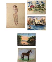 Collection Of Paintings: Manny Schongut (1936-2022) & More - #S8-4