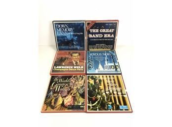 Set Of 6 Record Set, The Great Band 30's -40's, Lawrence Welk, Joyous Noel, Greatest Waltzes, Organ - #S6-R4