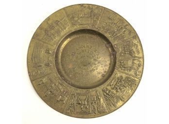 Decorative Swedish Brass Plate, Stockholms Stad Anno 1253 - #S2-2