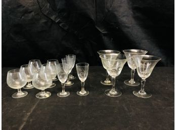 Vintage W.T. Grant Hand Cut Stemware - #S7-3