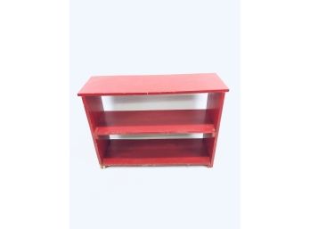 Freestanding Red Painted Wood Bookshelf - #RR1