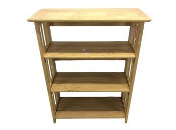 Blonde Wood Folding Stackable Bookcase With Removable Top - #RR1