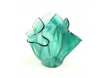 Tony Serviente Studio Art Glass Handkerchief Vase, Hallmarked - #S12