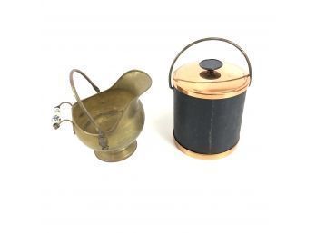 Coppercraft Guild Ice Bucket & Dutch Copperware Coal Scuttle, Made In Ireland - #S14-1