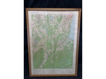 Framed 1957 US Dept. Of The Interior Geological Survey Map Of Cornwall NY Quadrangle - #AR1