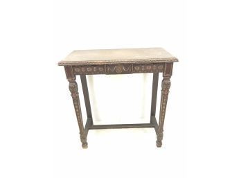 Vintage Carved Wood Accent Table - #RR1