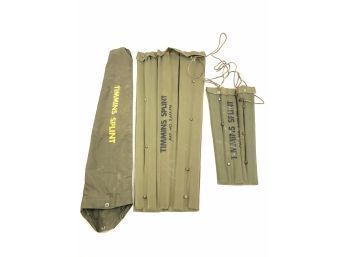 Vintage U.S. Military Timmins Leg Splint Set With Carrier - #S10-1