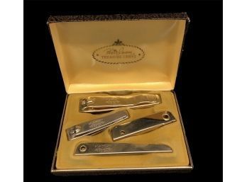 Heirloom Treasure Chest Set Of Vintage Nail Clippers And Nail Files, 50th Anniversary - #B-2