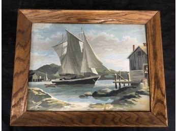 Vintage 1970s Sailboat Paint By Numbers - #S8-2