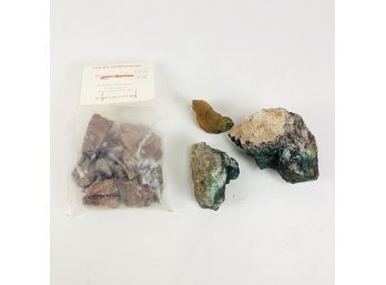 Bag Of Natural Petrified Wood & Geodes - #S1-3