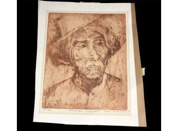 1969 Signed Jack Bilander 'Mexican Peasant' Lithograph, Limited Edition 5/35 - #S8-4