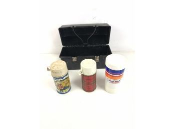 Vintage 1960s-1970s Thermos & Lunchbox Lot - #S8-1