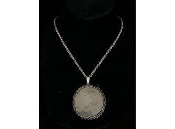 Genuine 1934 Silver Dollar On Sterling Silver Chain - #OC-10