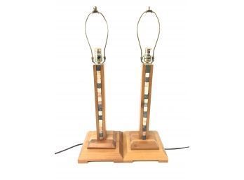 Wood & Stone Table Lamps, WORKS - #S6-4