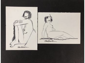 Ink On Paper Nude Study, Signed Tom Wesselmann - #S1-3