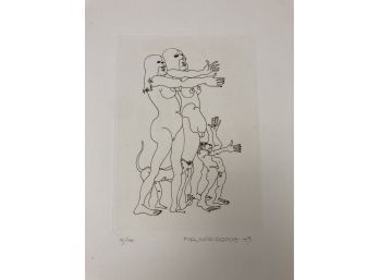 1969 Signed Josep Pla-Narbona Etching, No. 57/100 - #S11-4