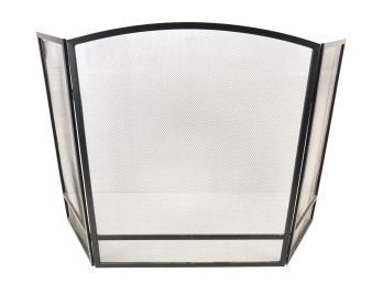 3-Panel Arched Fireplace Screen In Black - #S8-F