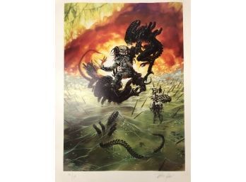 1990 Signed Dave Dorman Aliens Vs. Predator Limited Edition Poster, No. 1001/1500 - #S11-4