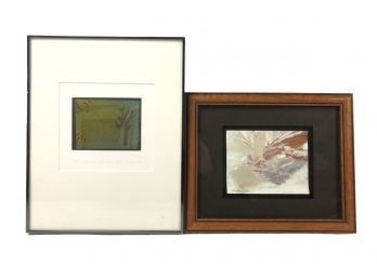 Signed Roger Bingham Morris Abstract Painting & Signed Abstract Landscape Lithograph - #S12-5