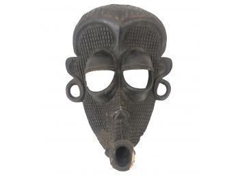 Hand Carved Wood African Mask Wall Hanging - #S1-4