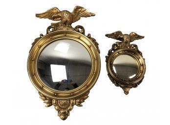 Vintage 1940s Syroco Inc. Federal American Eagle Wall Mirrors, Set Of 2 - #S12-4