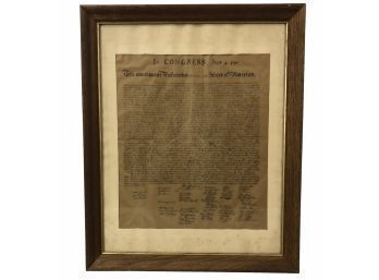 Handwritten Reproduction Of The Declaration Of Independence - #BW-A4