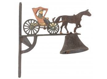 Cast Iron Horse & Carriage Wall Mount Dinner Bell - #S1-4