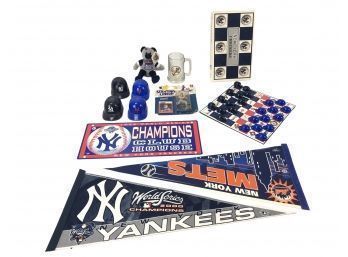 MLB New York Yankees & Mets Pennants, Checkers, Keith Hernandez Figure & More - #S10-3