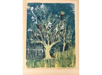 Signed Mary Asher Trautmann Serigraph, Apple Orchard - #S11-4