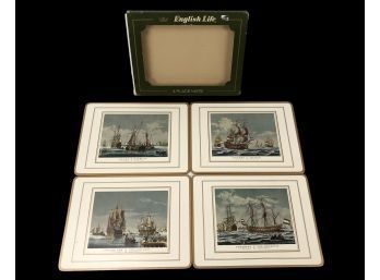 English Life Place Mats Featuring Old English Sailing Ships, Made In England - #S3-2